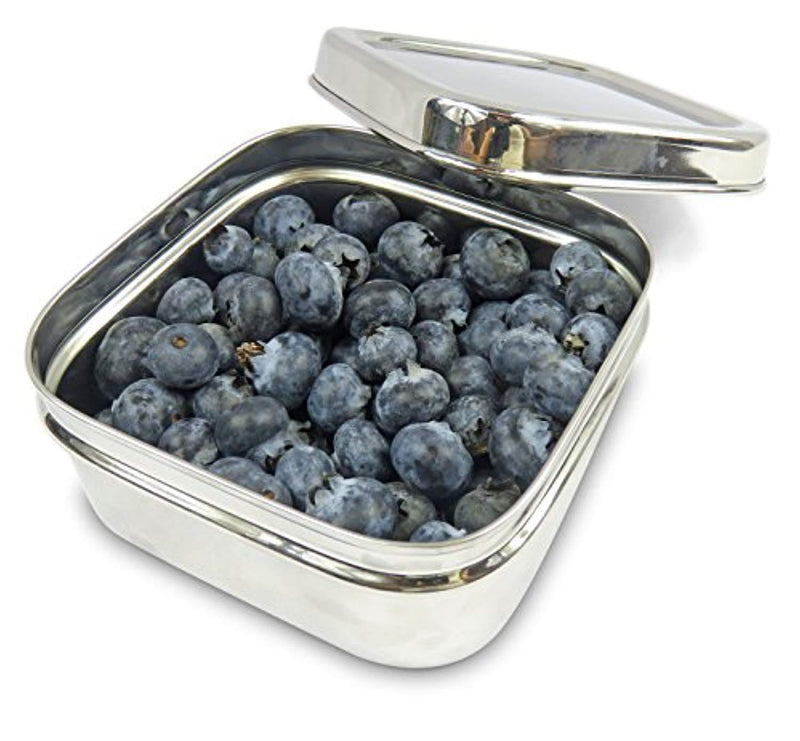 Lifestyle Block Eco-Friendly Stainless Steel Snack Container - Small