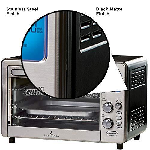 Septree Lagasse Power Air Fryer 360 Max XL Family Sized Better Than Convection Ovens Replaces a Hot Air Fryer Oven, Toaster Oven, Rotisserie, Bake, Broil, Slow Cook, Pizza, Dehydrator & More. Emeril Cookbook. Stainless Steel. (MAX 15.6” 19.7” x 13”)