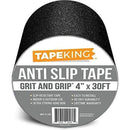 Tape King Anti Slip Traction Tape - 4 Inch x 30 Foot - Best Grip, Friction, Abrasive Adhesive for Stairs, Safety, Tread Step, Indoor, Outdoor - Black