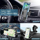 Wireless Car Charger Mount, Cshidworld Auto Clamping 10W/7.5W Qi Fast Charging Car Mount, Windshield Dashboard Air Vent Phone Holder Compatible with iPhone 11 Xs Max XR 8 Plus, Samsung S10 S9 S8