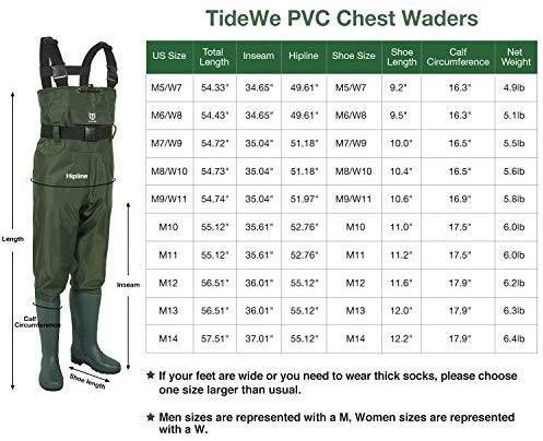TIDEWE Bootfoot Chest Wader, 2-Ply Nylon/PVC Waterproof Fishing & Hunt –  Hint Capital
