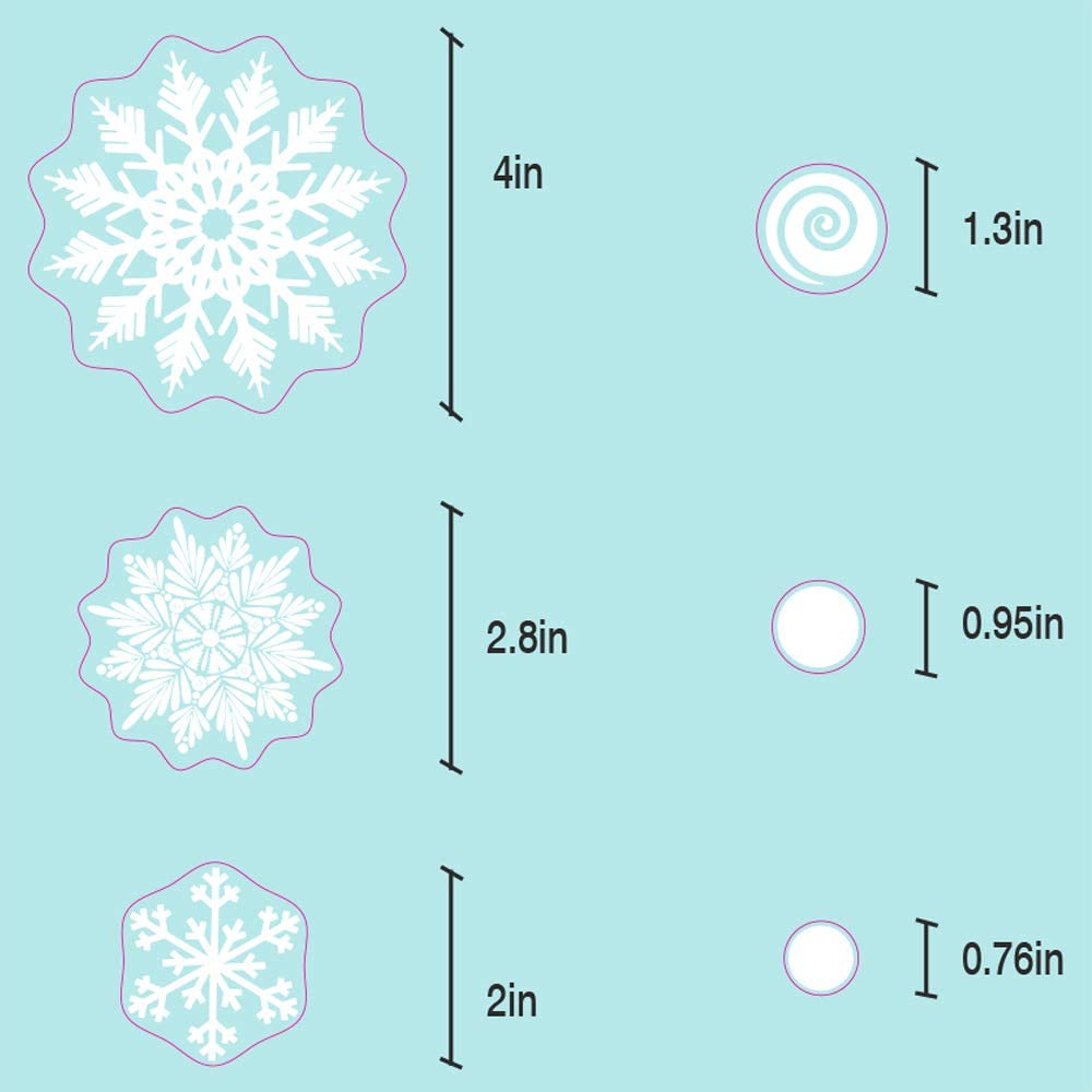 TMCCE 232 Piece Christmas Snowflake Window Decal Stickers - Xmas Holiday White Winter Christmas Window Decorations Ornaments Party Supplie