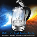 HadinEEon Electric Kettle Glass Boiler Coffee Pot, Water Heater 7 Big Cups 1.8 Liter with Quick Boil, Auto Shut Off and Boil-Dry Protection