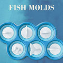 Fish Pop Molds, 6 Different Easy-release Silicone Popsicle Molds in One Tray, Unique Sea-creature Designs, BPA-Free Ice Cream Tray Holder for Baby, Kids, Family, Adults