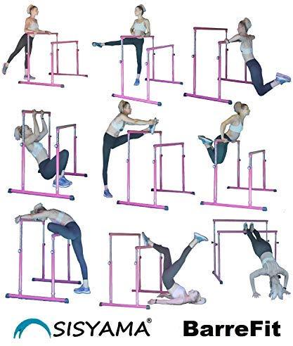 SISYAMA 43.5in/117in Ballet Barre Single/Double/Parallel Bar Portable Freestanding Adjustable Kid Adult Workout Fitness Stretch Dance