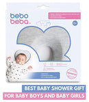 Newborn Baby Head Shaping Pillow | Memory Foam Cushion for Flat Head Syndrome Prevention | Prevent Plagiocephaly | Best Perfect for Baby Boy & Girl (Light Gray) by BEBO BEBA