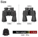 20x50 High Power Military Binoculars, Compact HD Professional/Daily Waterproof Binoculars Telescope for Adults Bird Watching Travel Hunting Football-BAK4 Prism FMC Lens-with Case and Strap (20X50)