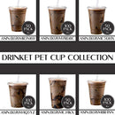 PRESTEE  Clear Plastic Cups with Lids | 24 oz, 100 Pack | PET Cold Smoothie Cups | Iced Coffee Cups | Disposable Cups with Lids | To Go Cups