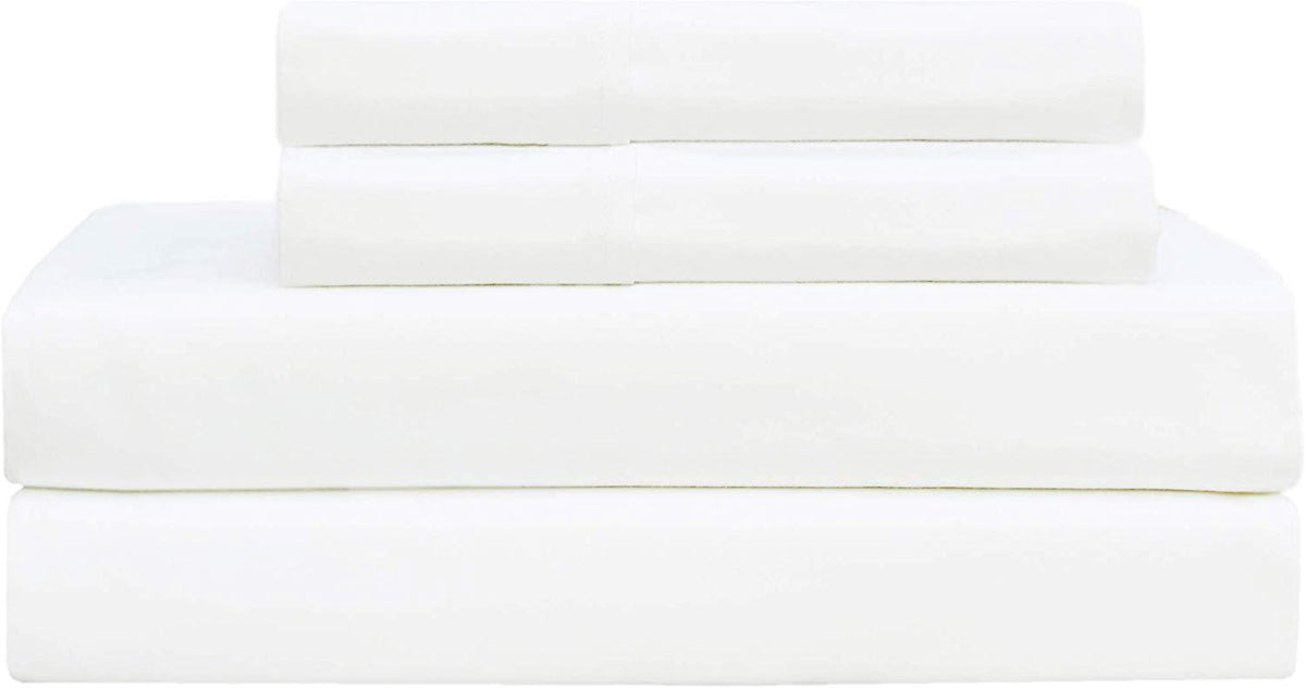 COTTON CRAFT - Ultra-Soft 400-Thread-Count Full Size Sheet Set in Sage, Premium 100% Pure Combed Cotton, 4-Piece Sateen Bedding Set with 1 Deep-Pocket Fitted Sheet, 1 Flat Sheet & 2 Pillowcases
