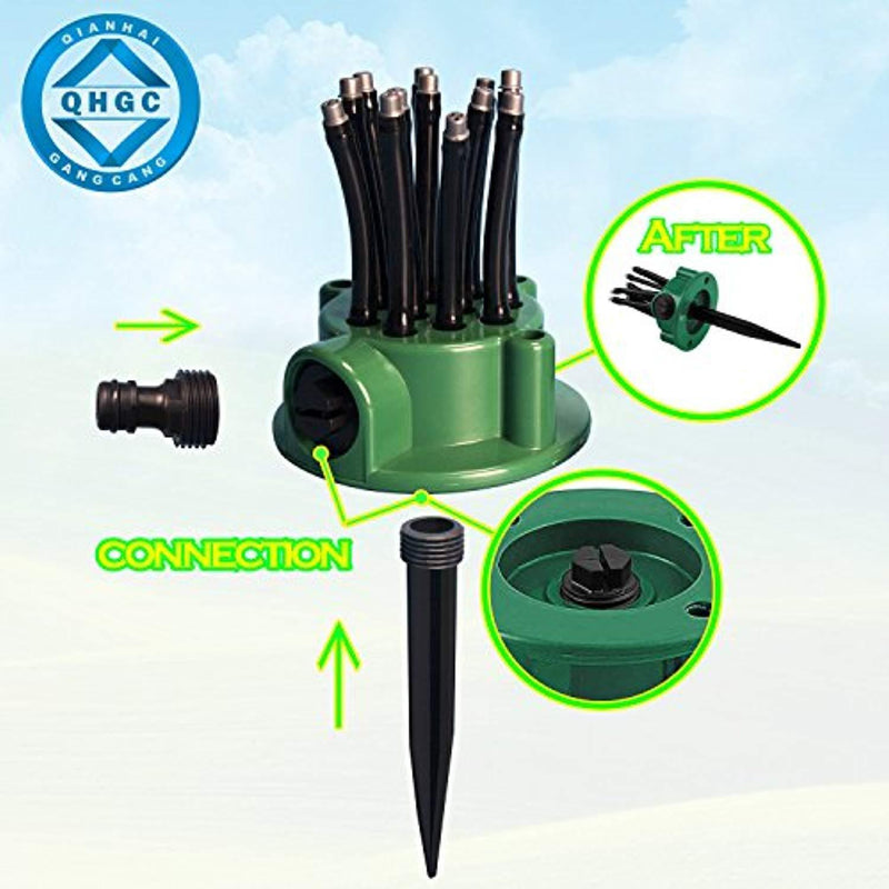 QHGC Yard Sprinkler,Lawn Sprinkler Garden Hose Sprinklers,Adjustable Sprinkler Head,360° Injection