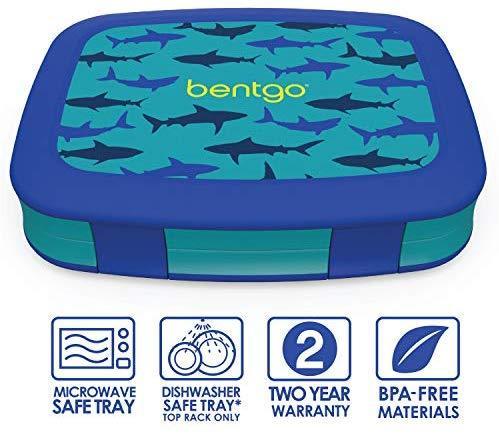 Bentgo Kids Prints (Unicorn) - Leak-Proof, 5-Compartment Bento-Style Kids Lunch Box - Ideal Portion Sizes for Ages 3 to 7 - BPA-Free and Food-Safe Materials