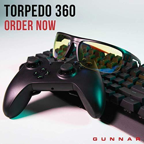 Gaming Glasses | Blue Light Blocking Glasses | Torpedo Fit/Onyx by Gunnar  | 65% Blue Light Protection, 100% UV Light, Anti-Reflective To Protect & Reduce Eye Strain & Dryness