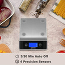 Food Scale Geryon Kitchen Cooking Scale, Multifunction & Electric, Food Weighing Used for Weed, Meat, Coffee, Baking -- Stainless Steel