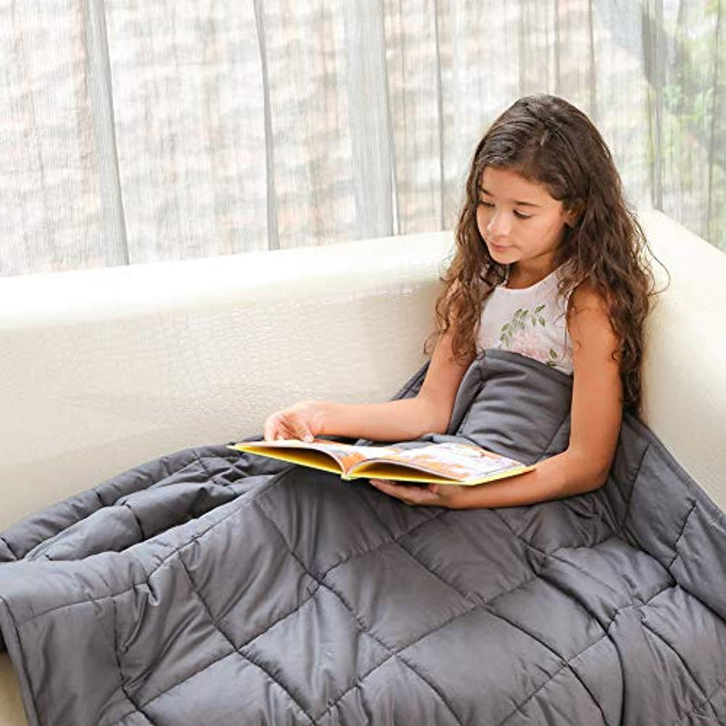 Fabula Life Weighted Blanket for Kids or Adult, Premium Cotton Heavy Blanket with Glass Beads (72”x48”,15 lb)