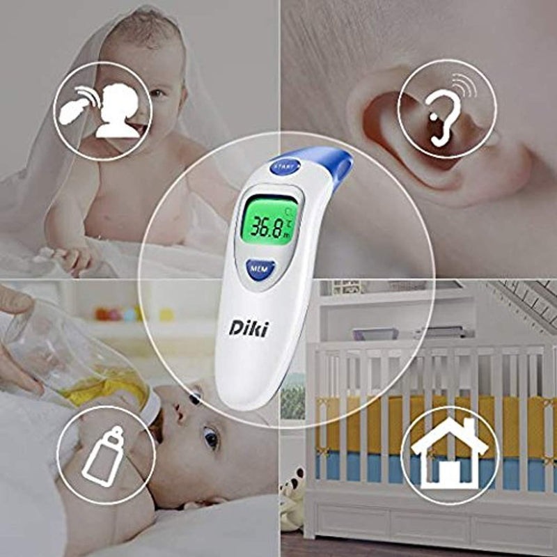Baby Ear and Forehead Thermometer, Digital Medical Infrared Fever Thermometer, Accurate Instant Read For Toddler Infant Kids Children Adult by DIKI