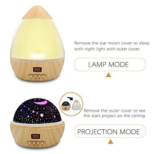 Kingtoys Kids Star Projector Night Lights Christmas Multiple Colors 360 Degree Rotating Led Starry Sky Night Lamp with Timer Auto Shut Off for Nursery Decor Baby Children Bedroom