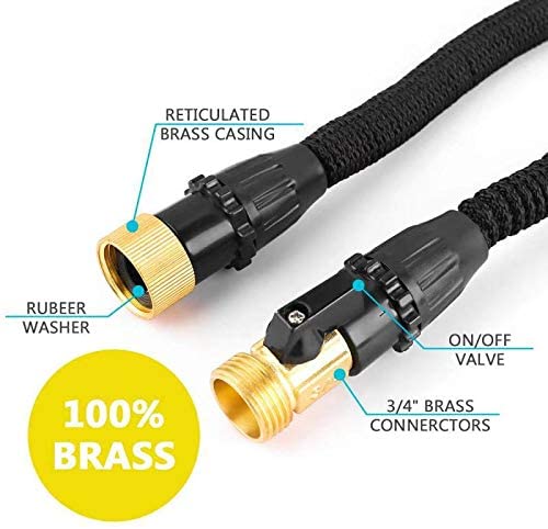Comfy Package  Garden Hose, 50ft Expandable Hose, Flexible Water Hose with 9 Function Spray Nozzle, Best Choice for Watering Outdoor Lawn