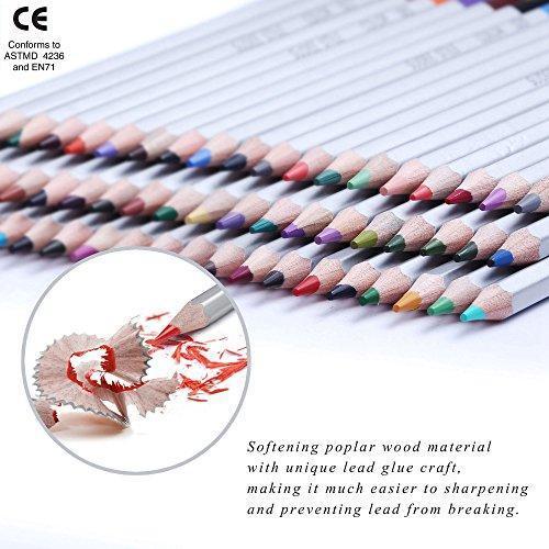 SUDEE STILE Colored Pencils 150 Unique Colors (No Duplicates) Art Drawing Colored Pencils Set with Case Sharpener