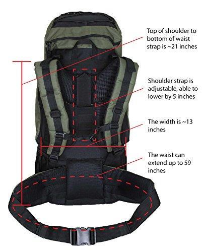 HBAG Discovery 80L 5400ci Internal Frame Camping Hiking Backpack