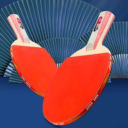 SSHHI Ping Pong Racket, Suitable for Beginners, 2 Pcs Ping Pong Paddle, Flared Handle, Strong/As Shown/C