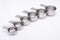 Stainless Steel Measuring Cups Set - Stackable 6 Pieces By Superb Chefs.