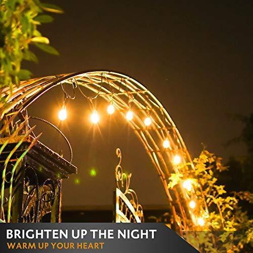 TWINSLUXES LED Patio Lights String 48FT With 2W x 24 Vintage Bulbs - Edison String Lights Outdoor, E26 Sockets Hanging Outdoor Lights, Weatherproof Commercial String of Lights for Bistro, Café, Garden