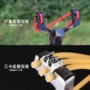 Obert Fishing Reel Slingshot Catapult with Hunting Fish Fishing Broadheads Wristband with Rubber Bands with Slingshot Bag