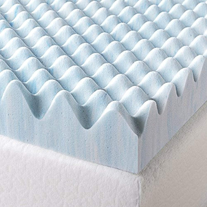 Zinus 3 Inch Swirl Gel Memory Foam Air Flow Topper, Full