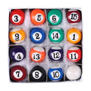 Godyluck 25MM / 38MM Children Billiards Table Balls Set Resin Small Pool Cue Balls Full Set