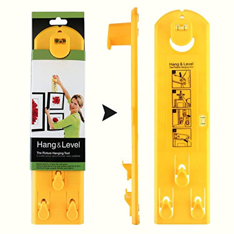 Picture Hanging Tools, Picture Hanger Vertical and Horizontal Levels Frame Hanging Tool, Picture Ruler, Easy Frame Tool for Marking Position and Measuring the Suspension and Horizontal Wall of Roof