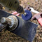 VintageBee 4 Pack Lawnmower Blade Sharpener Lawn Mower Sharpener for Power Drill Hand Drill