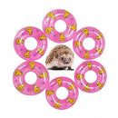 HCICHEN TEC 3.74 Inch Small Animal Hedgehog Fancy Mouse Bath Collar Ring Yellow Duck Transparent Swimming Rings Hamster Swim Life Jacket Float Coat Photo Shoot Toy Cage Accessories(6 Pack)