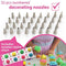 Cakebe 52 pcs Cake Decorating Supplies Kit - Icing Piping bags and Tips Cupcake Decorating Kit with 12 Frosting bags and 32 Numbered Tips - Baking Supplies and Frosting Tools Set for Cupcakes Cookies