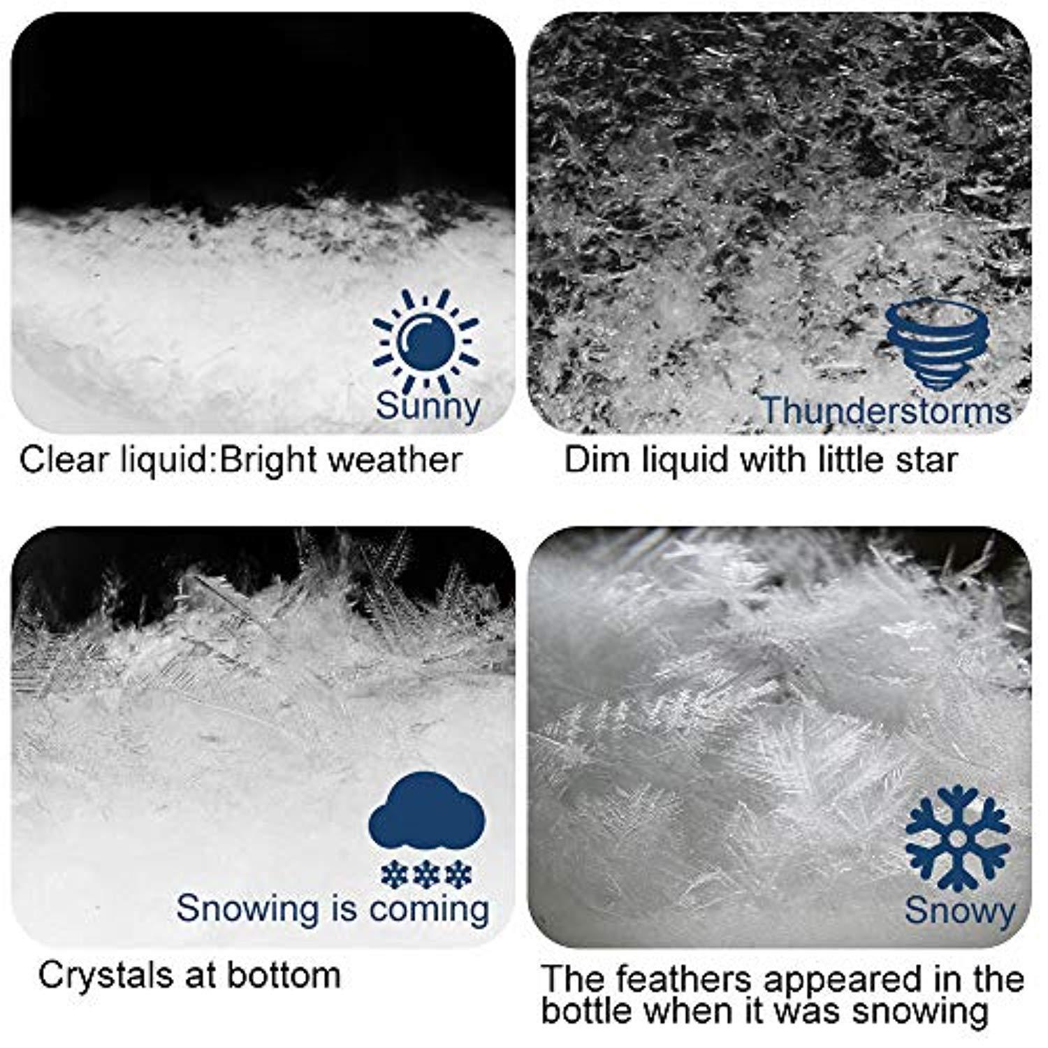 Storm Glass Weather Predictor-Creative Stylish Desktop Storm Glass Weather Bottle Forecast Perfect for Christmas/Birthday Gift and Home/Office Decorations