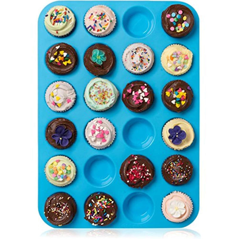 Lucentee Silicone Muffin Pan for Baking, 24 Cup