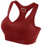 FITTIN Racerback Sports Bras - Padded Seamless Med Impact Support for Yoga Gym Workout Fitness
