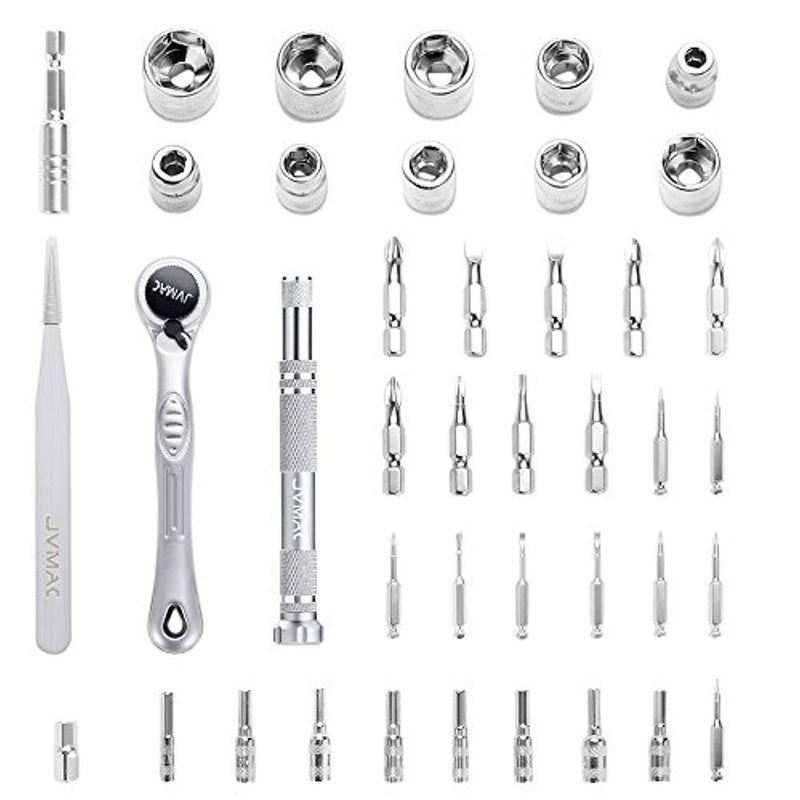 Wrench Screwdriver Set, JVMAC Ratchet Tool Set Metric Socket Sets with Micro ScrewDriver Bits for iPad, iPhone, PC, Watch, Samsung and Other Smartphone Tablet Computer Electronic Devices (41 IN 1)