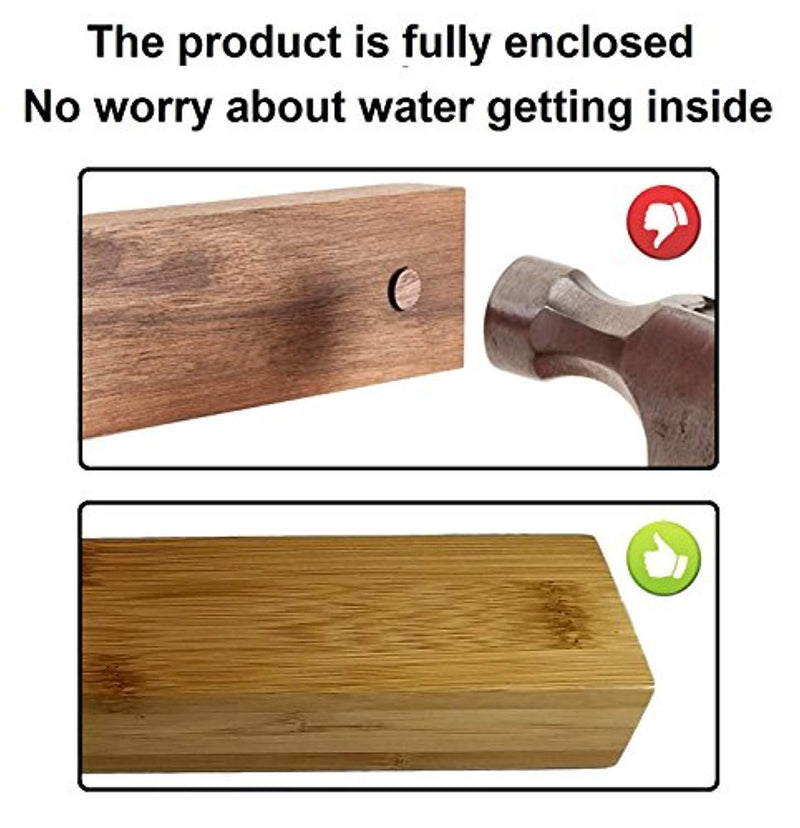 Eco friendly Bamboo wood magnetic knife holder, 17 inch knife strip or bar in gift box. Premium Presents brand.