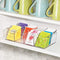 mDesign Compact Plastic Tea Storage Organizer Caddy Tote Bin - 8 Divided Sections, Built-in Handles - Holder for Tea Bags, Small Packets, Sweeteners - BPA free - Clear