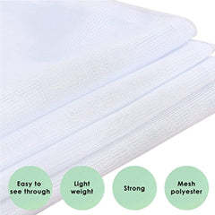 KINGMAS Reusable Mesh Produce Bags, Set of 12 Keeps Vegetables Fresh, Lightweight, Made of See Through Mesh Polyester, Large, Medium & Small