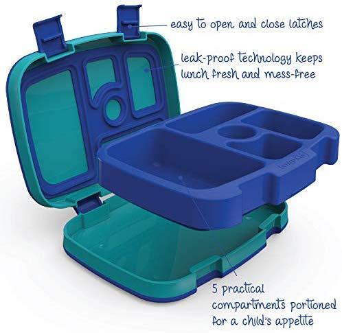 Bentgo Kids Prints (Unicorn) - Leak-Proof, 5-Compartment Bento-Style Kids Lunch Box - Ideal Portion Sizes for Ages 3 to 7 - BPA-Free and Food-Safe Materials