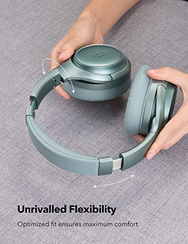 TaoTronics Active Noise Cancelling Headphones [2019 Upgrade] Bluetooth Headphones Soundsurge 60 Over Ear Headphones Sound Deep Bass, Quick Charge, 30 Hours Playtime for Travel Work TV PC Cellphone