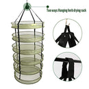 IPOMELO Hanging Herb Drying Rack Dry Net 2ft 6 Layer Clip-On Collapsible Green Mesh