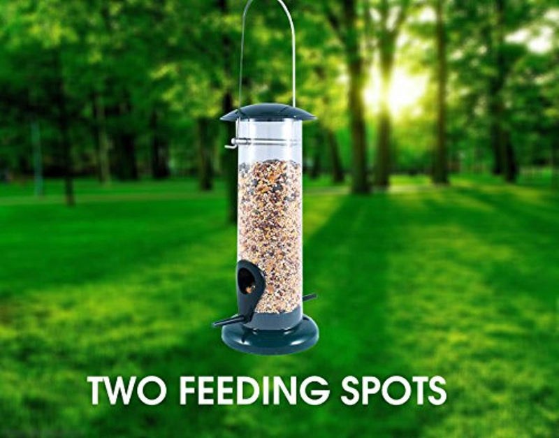 Nibble Weather Proof Anti-Bacterial Bird Feeder with UV Sun-proof Anti-Bacterial Coating. Durable and Disassembles for Quick, Easy Cleaning