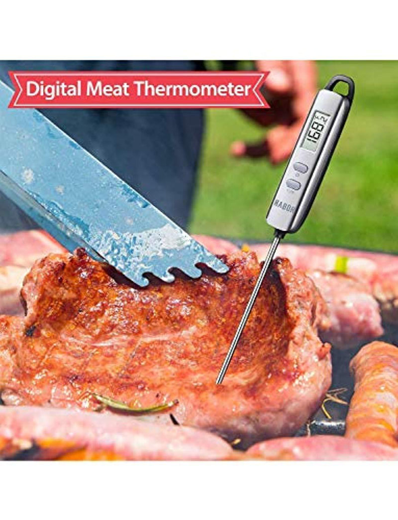 Habor Meat Thermometer, Instant Read Digital Cooking Thermometer, Grilling Thermometer with Super Long Probe for Kitchen BBQ Grill Smoker Meat Oil