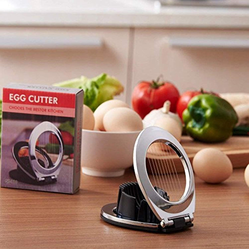 Egg Slicer, Egg Cutter Heavy Duty Slicer for Strawberry Fruit Garnish Slicer, Stainless Steel Wire with 3 Slicing Styles