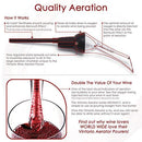 Guzzle Buddy Wine Aerator Pourer - Premium Aerating Pourer and Decanter Spout (Black)