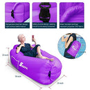 Inflatable Lounger Air Sofa Pouch Inflatable Couch Air Chair Hammock with Pillow Portable Waterproof Anti-Air Leaking for Outdoor Camping Hiking Travel Pool Beach Picnic Backyard Lakeside Christmas