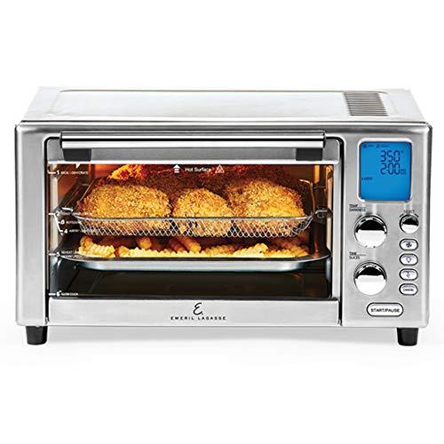 Septree Lagasse Power Air Fryer 360 Max XL Family Sized Better Than Convection Ovens Replaces a Hot Air Fryer Oven, Toaster Oven, Rotisserie, Bake, Broil, Slow Cook, Pizza, Dehydrator & More. Emeril Cookbook. Stainless Steel. (MAX 15.6” 19.7” x 13”)