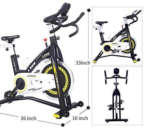 pooboo Indoor Cycling Bike Trainer, Professional Exercise Bike Stationary Bike for Home Cardio Gym Workout